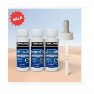 Kirkland Minoxidil Pack of 3pcs for Hair and Beard Growth