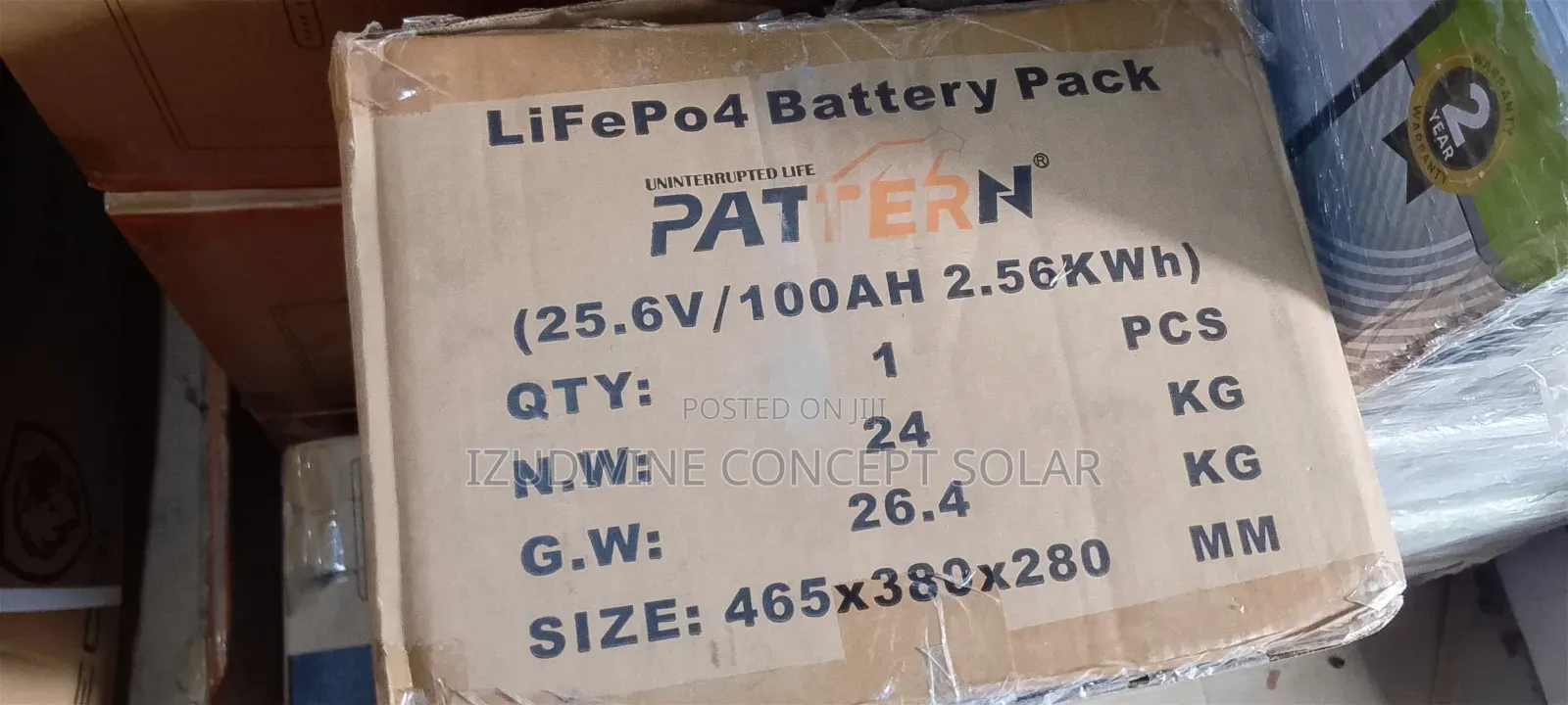 2.5kwh 25.6v Pattern Lithium Battery