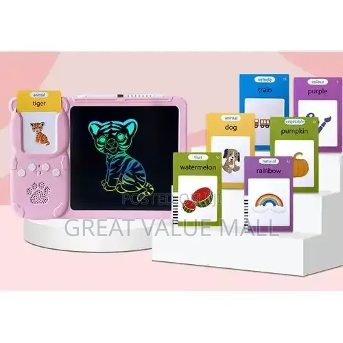 Kids Early Learning Talking Flash Cards With Writing Tablet