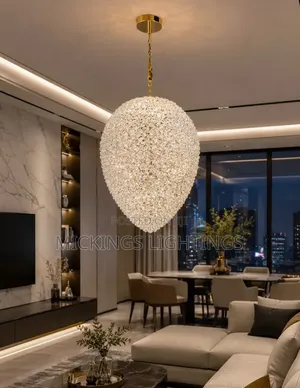 French Crystal Pendant Lamp With Remote Control