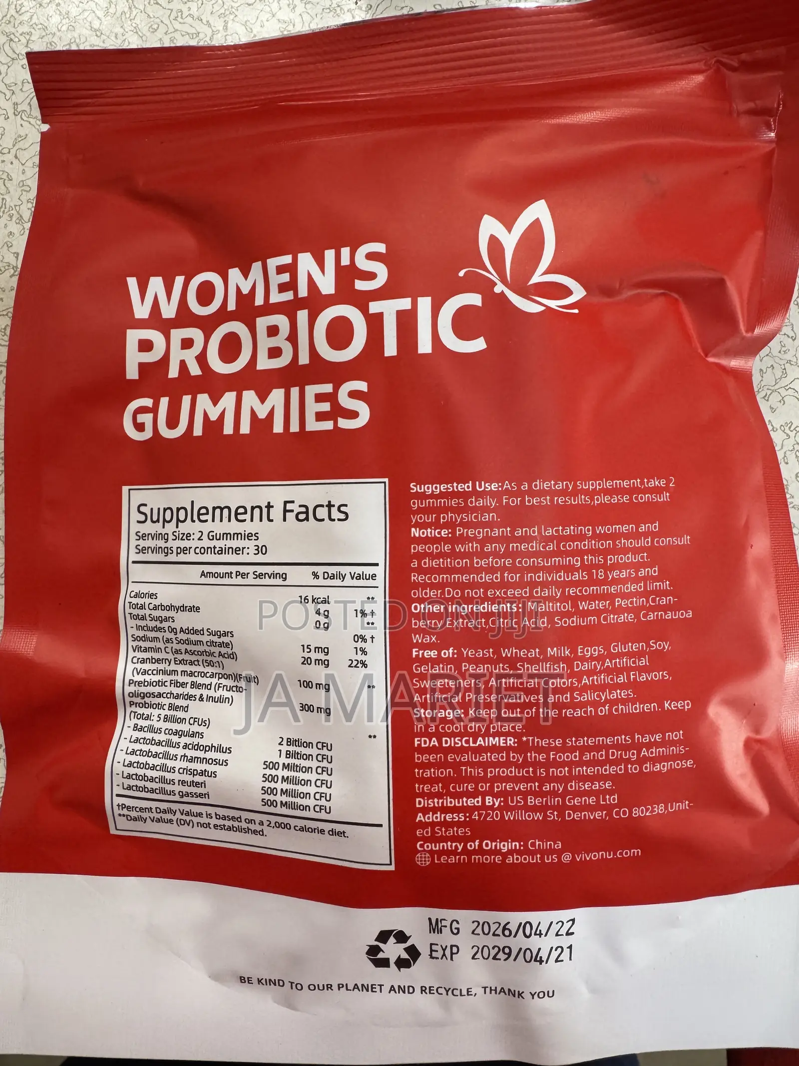 Vivonu Women Probiotic Gummies