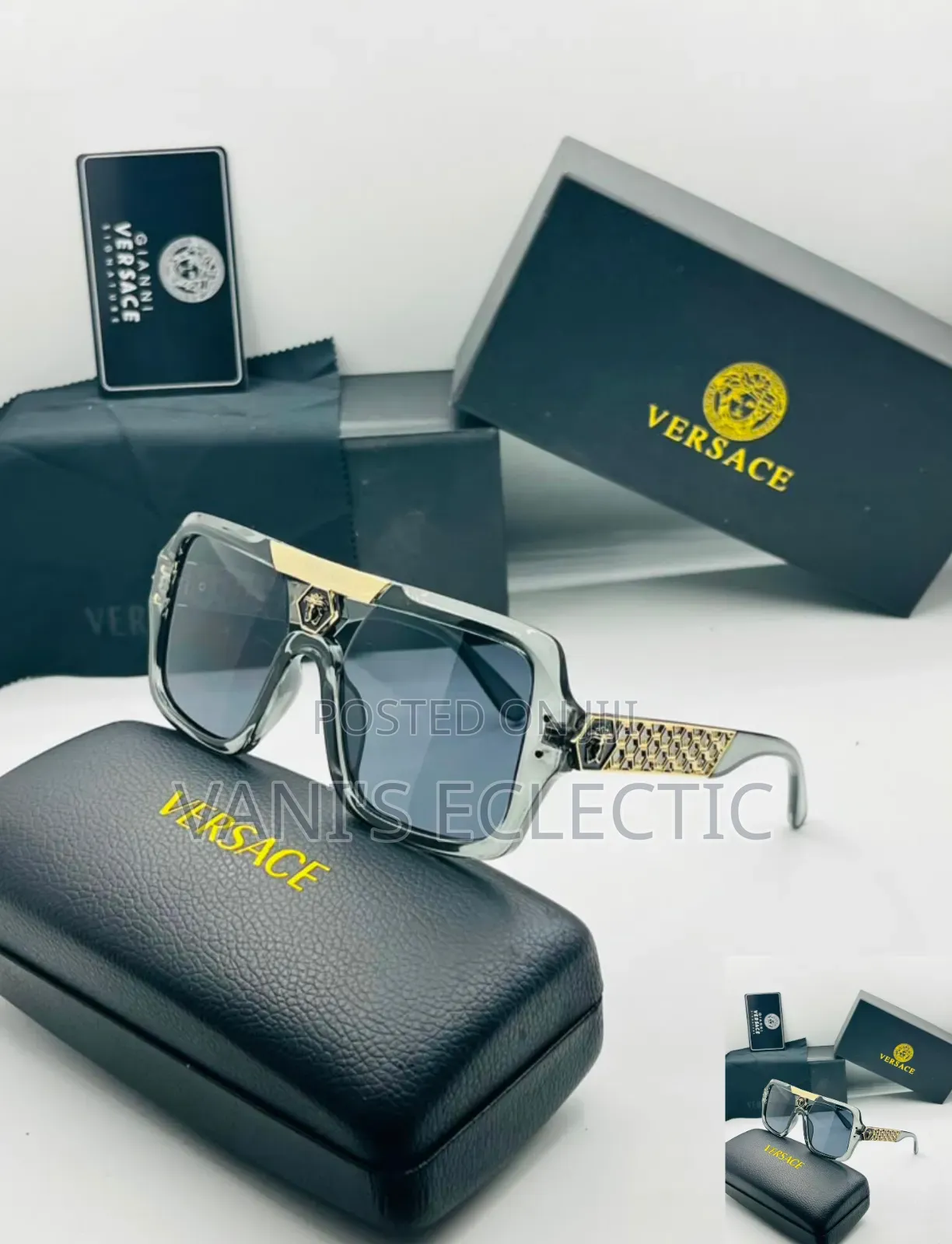 Versace Bold Rectangular Sunglasses