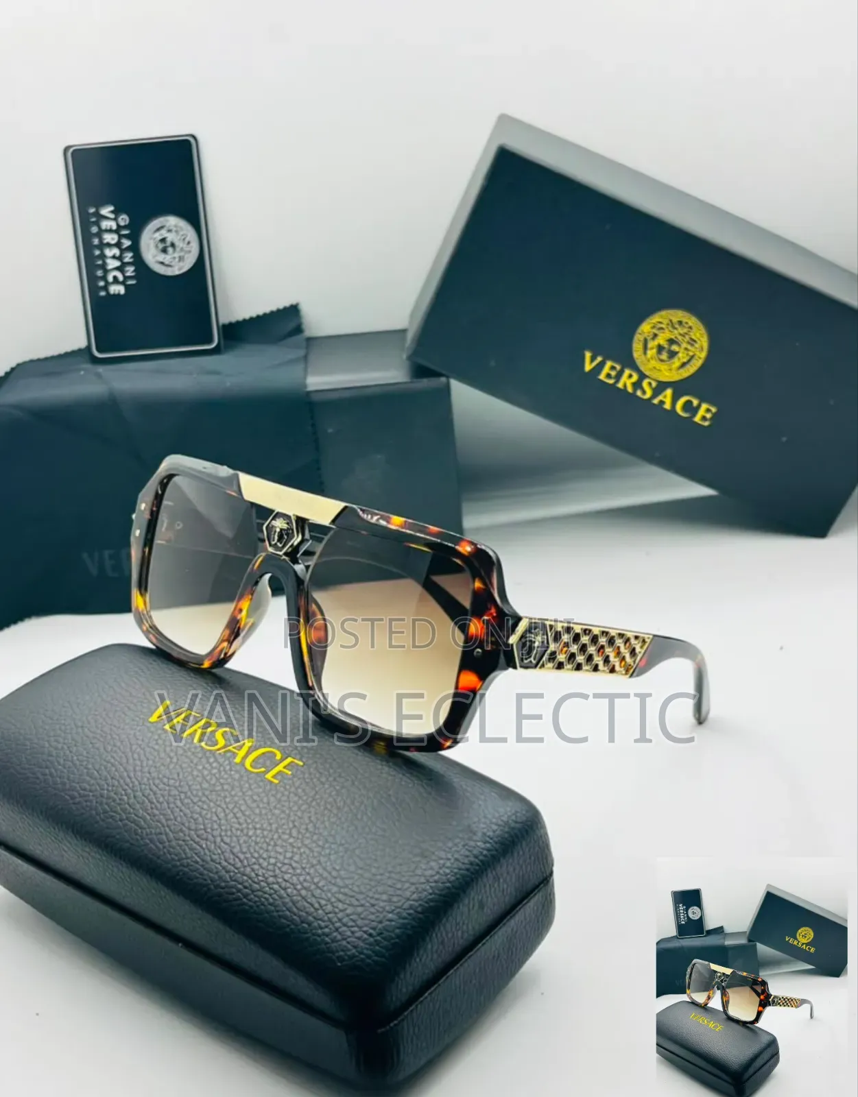Versace Bold Rectangular Sunglasses
