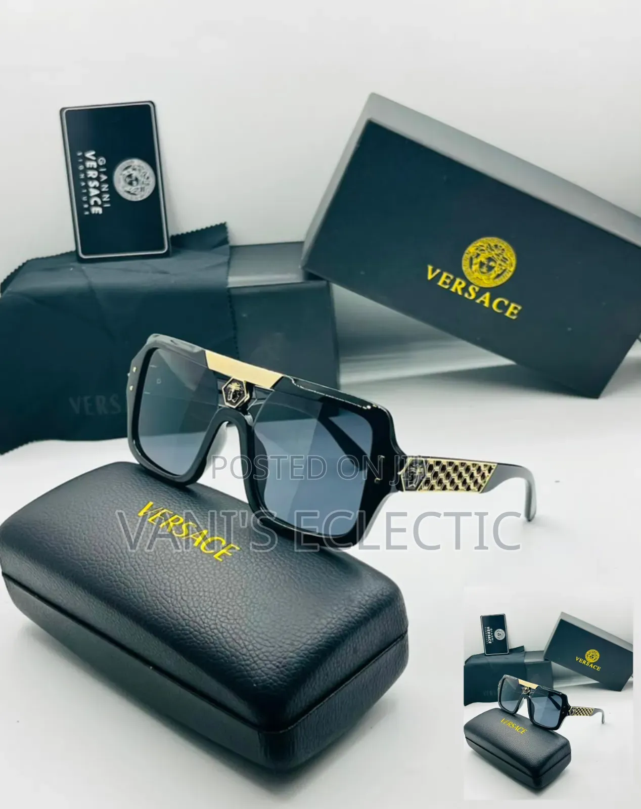 Versace Bold Rectangular Sunglasses