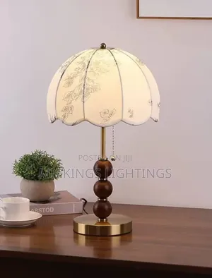 Fabric Lampshade European Vintage Table Lamp