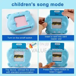 Toddler Cards Learning Toy, 224 Sight Words Talking Flashcard Reader