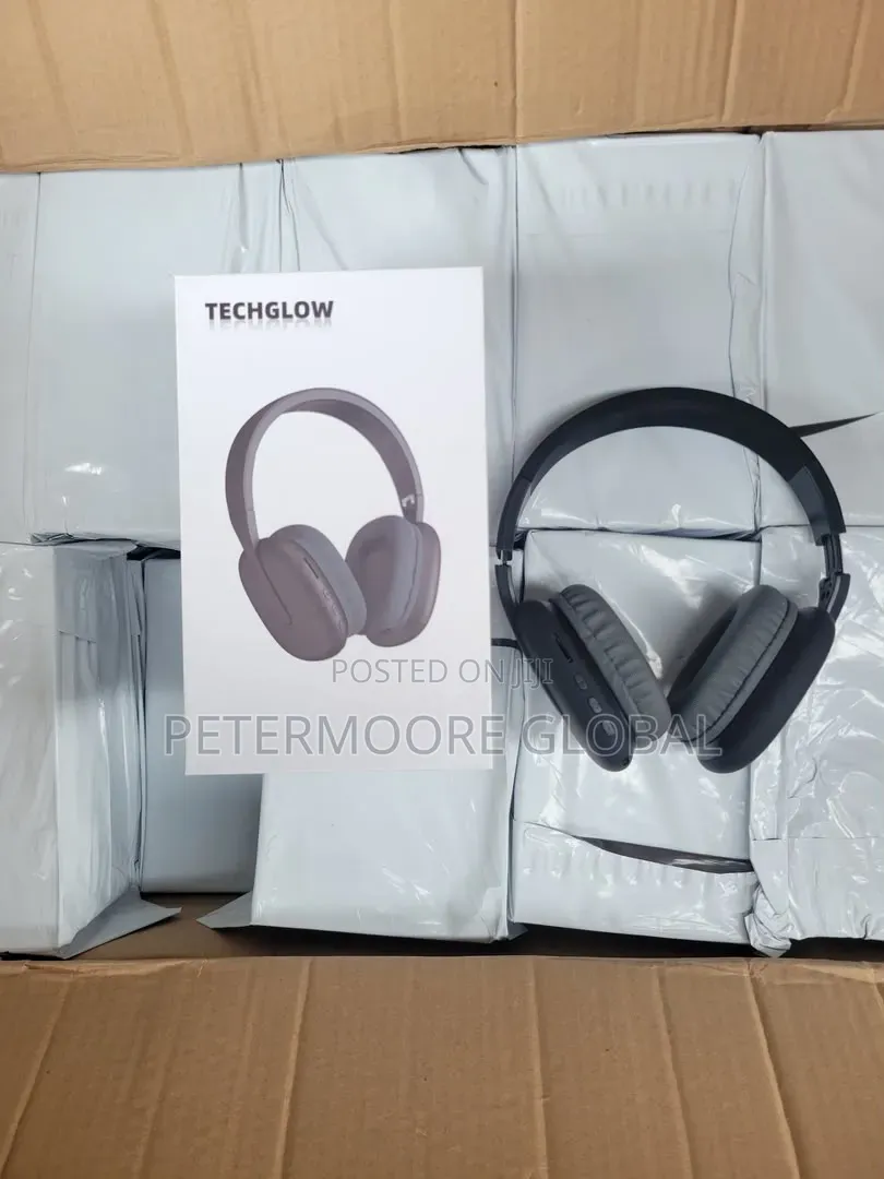 TECHGLOW Wireless Bluetooth Headphones – Deep Bass Comfortable Fit