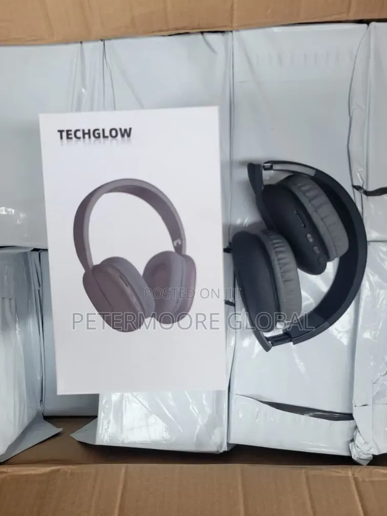 TECHGLOW Wireless Bluetooth Headphones – Deep Bass Comfortable Fit