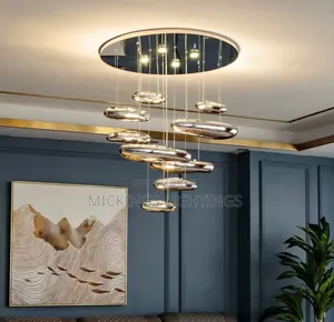 Italian Minimalist Design Living Room Hanging Water Drop Chandelier