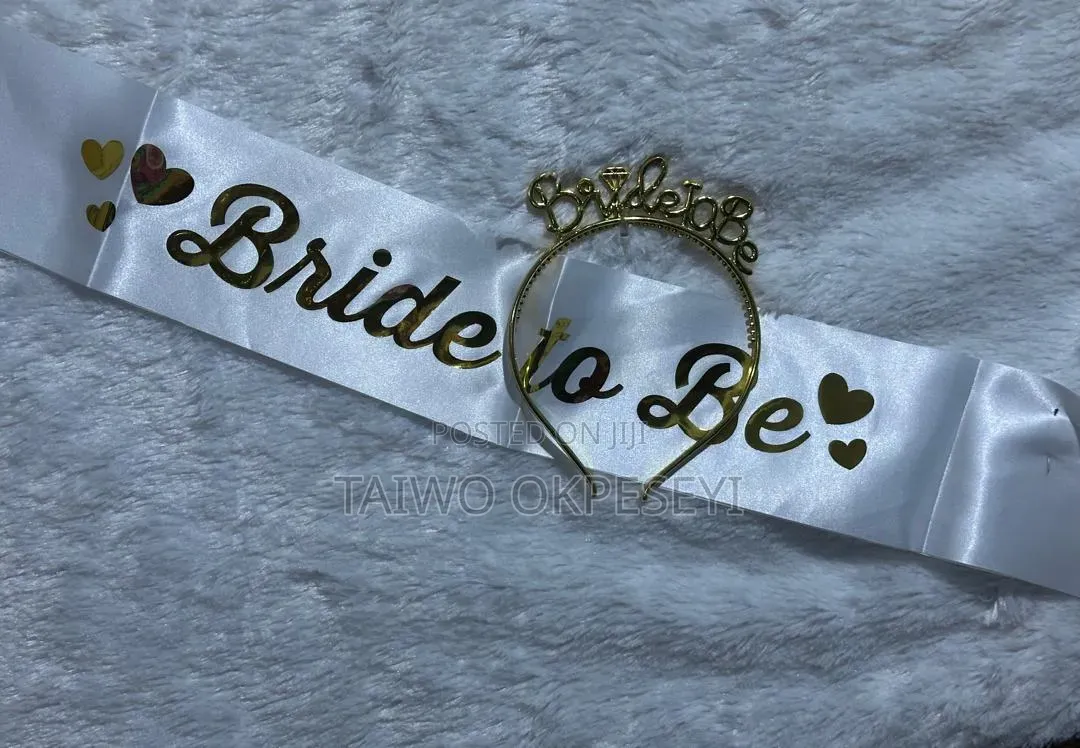 Bridal Headset and Sash