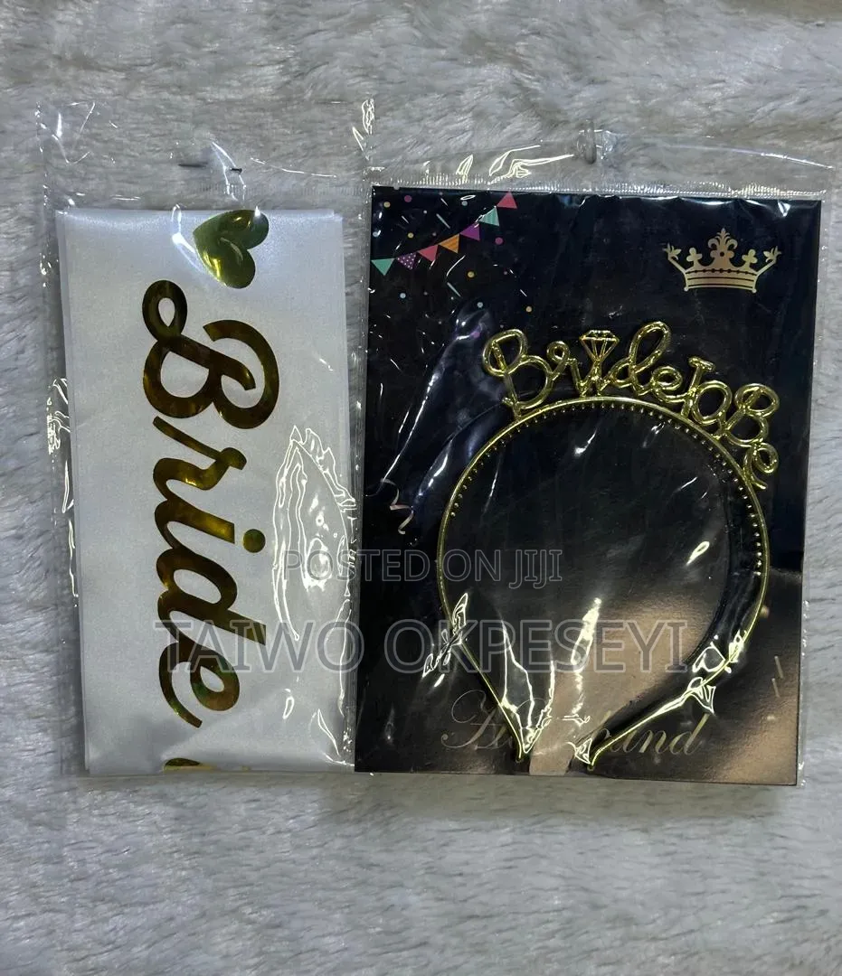 Bridal Headset and Sash