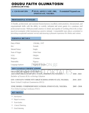 Part-Time Weekend CV