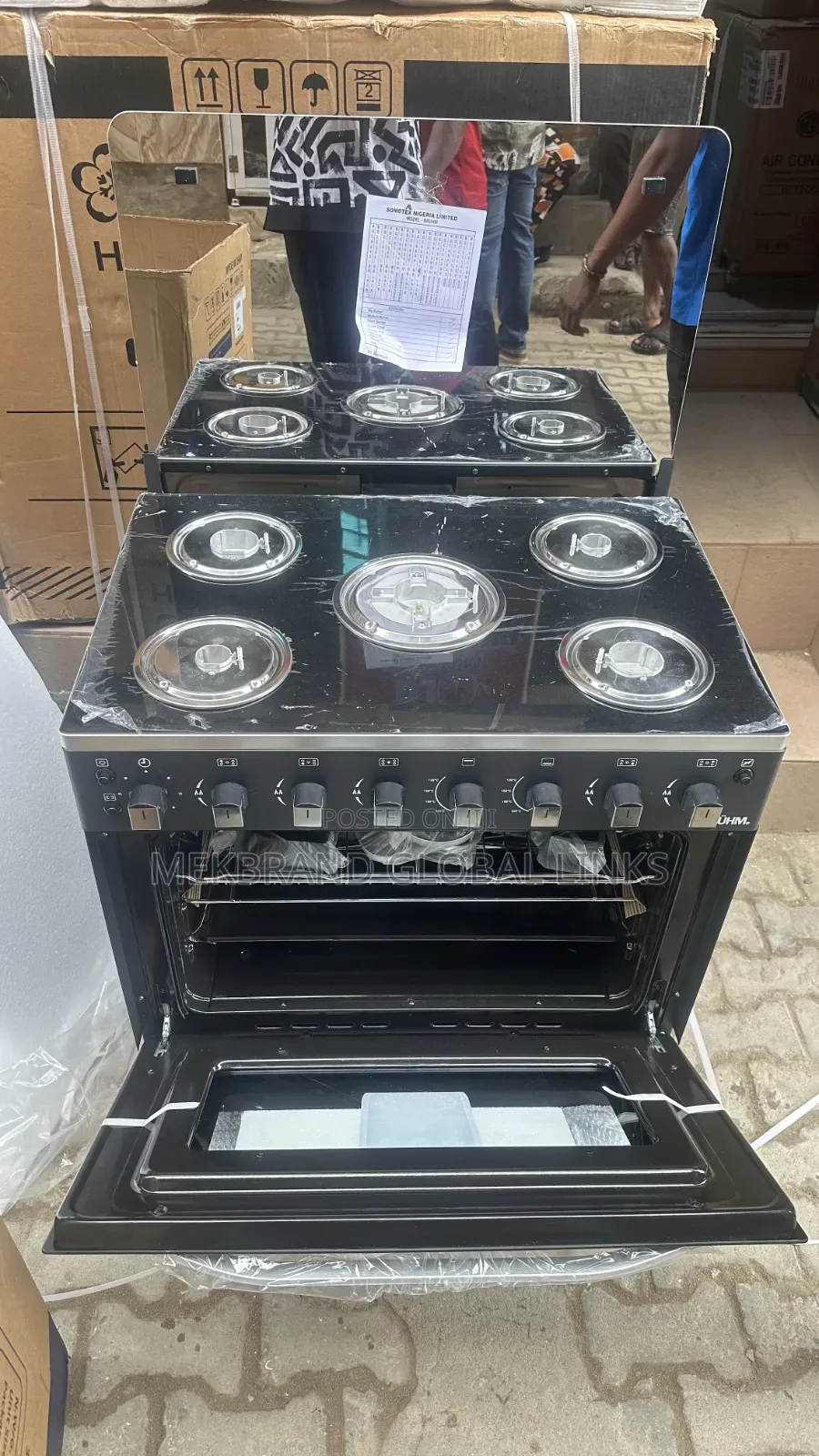 Bruhm Standing Gas Cooker 5burna Automatic