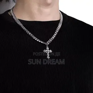 Men Cross Necklaces Silver Necklace Designer Necklace