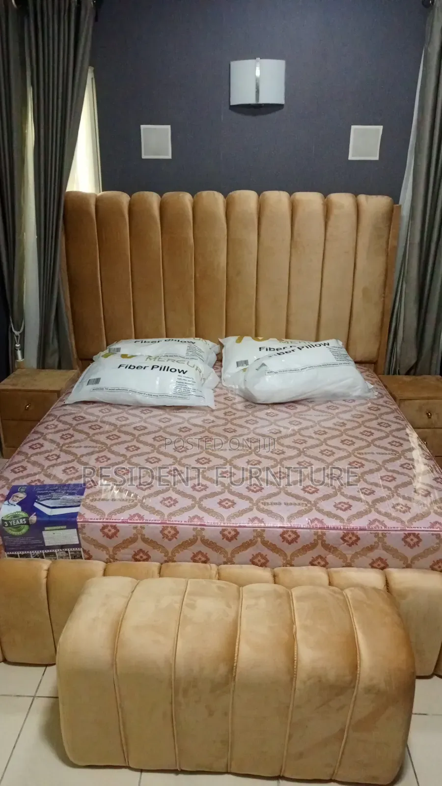 6 by 6 Lining Padded Bedframe
