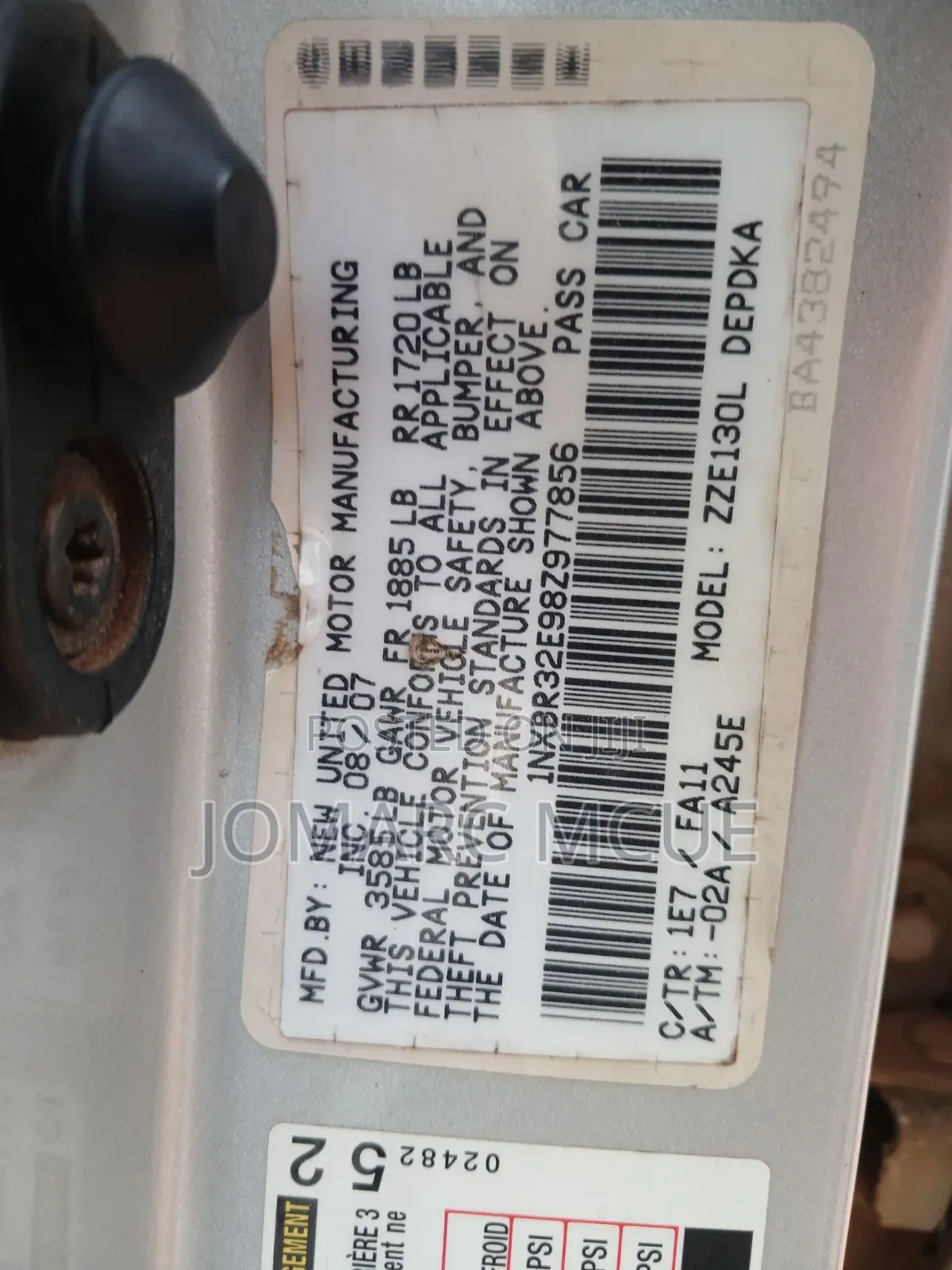 Toyota Corolla 1.8 LE 2008 Silver