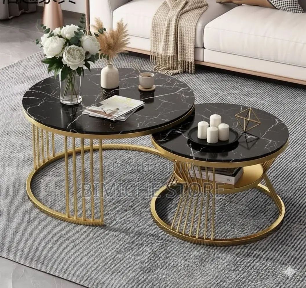 Luxury Faux Marble Twin Centre Table