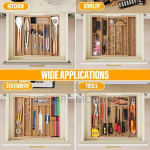 Bamboo Expandable Cutlery Organizer