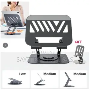Rotating Laptop Stand for Desk Metal