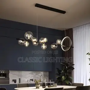 Modern Led Chandelier Long G9 for Table Dining Room Kitchen Bar Light