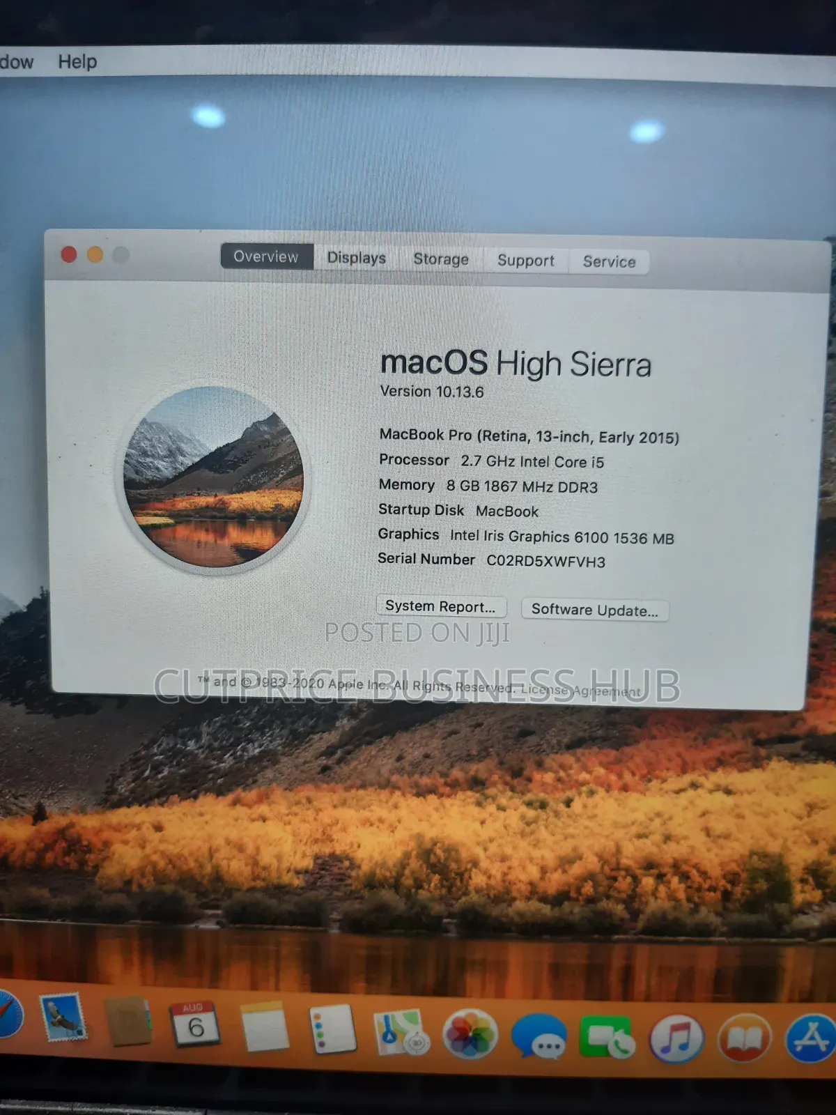 Laptop Apple MacBook Pro 2015 8GB Intel Core i5 HDD 128GB