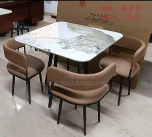 White Marble Dining Set