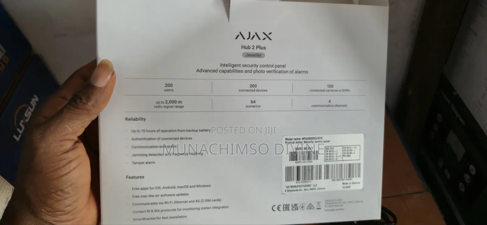 Ajax Hub 2 Plus Panel