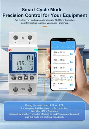 TOMZN WIFI Switch 63A Smartlife TUYA Energy Meter Metering