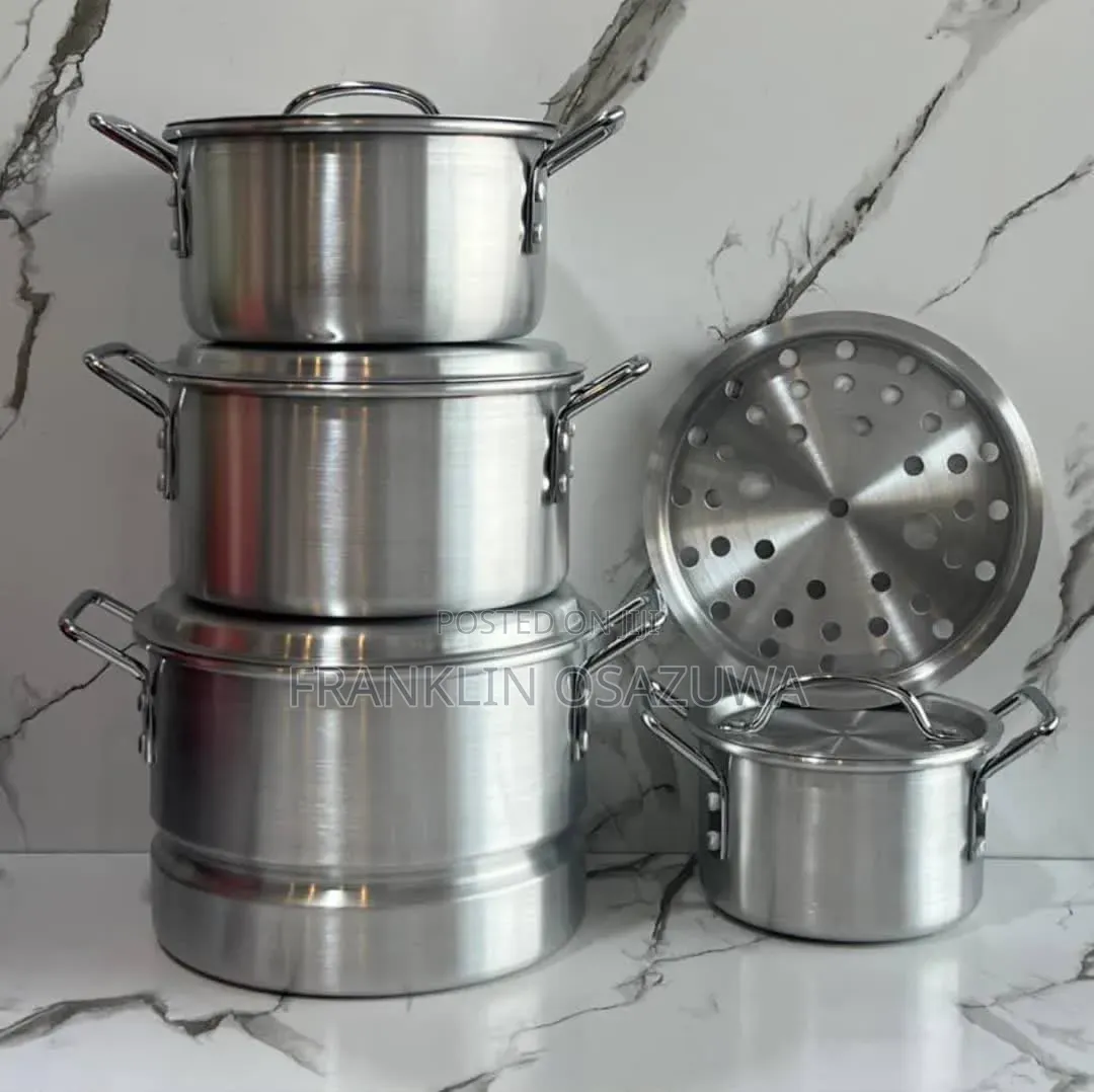Premium 8-Piece Aluminium Steamer Cookware Set With Steamer Insert