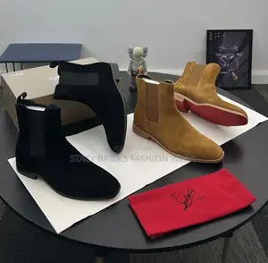 Christian Louboutin Men’s Samson Chelsea Suede Boot Available
