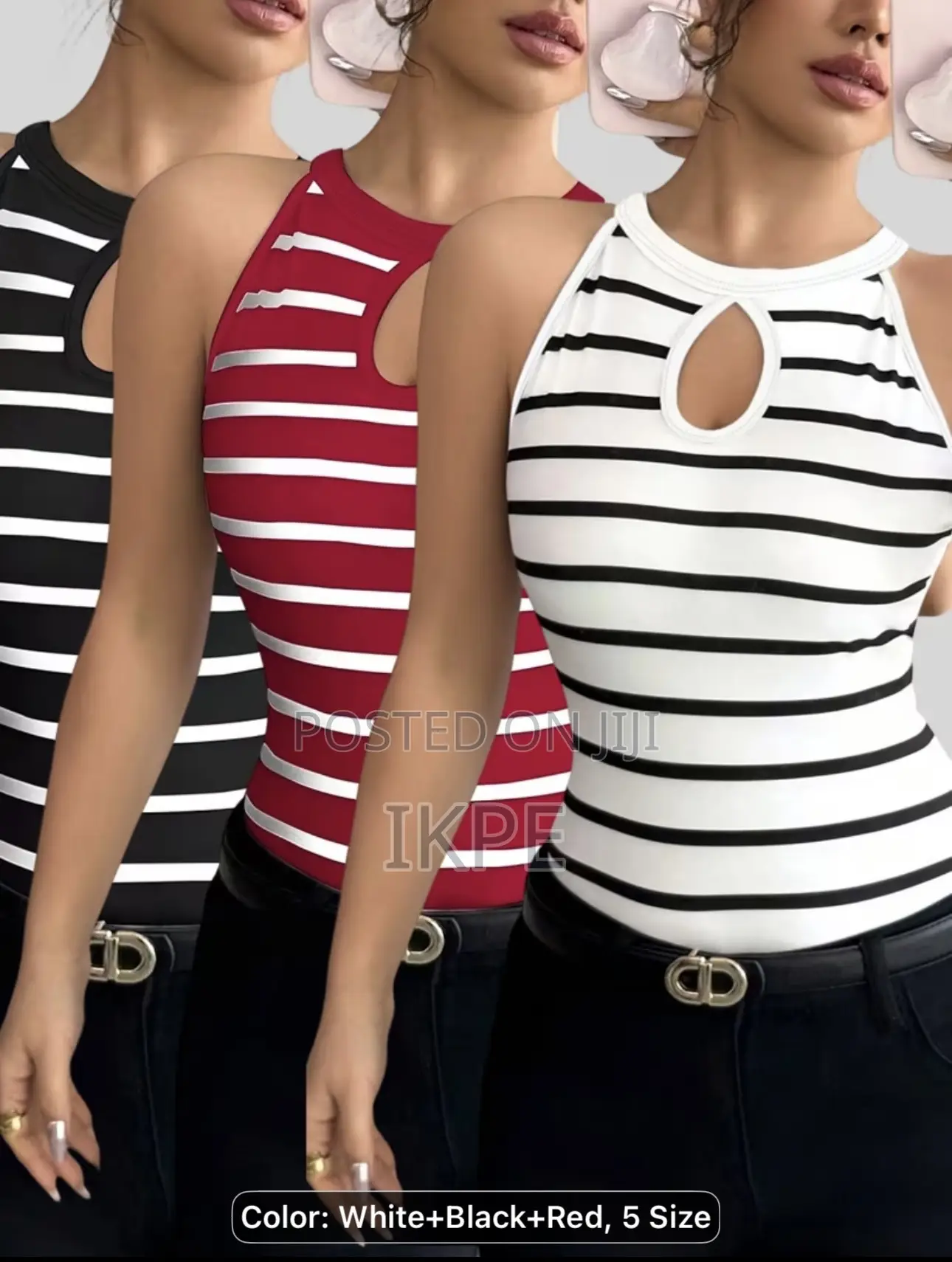 Striped Sculpt Top
