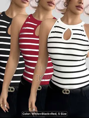 Striped Sculpt Top