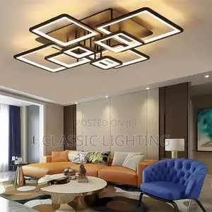 Modern Living Room Acrylic Led Ceiling Lamp Bulb Black Bedroom Light