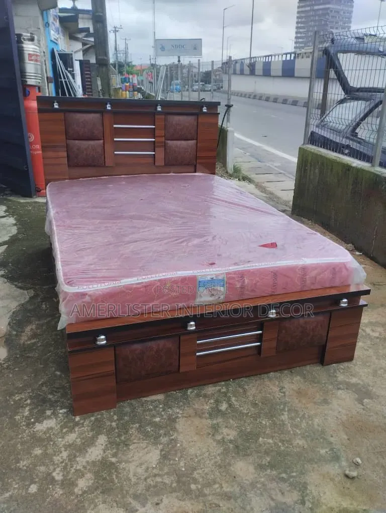 6by6 Wooden Bed Frame and Mattress