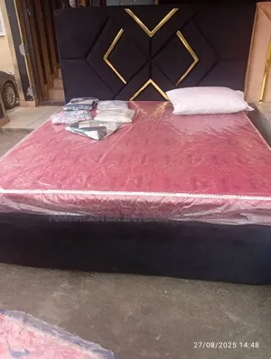 Beautiful 6by6 Bed Frame and Mattress