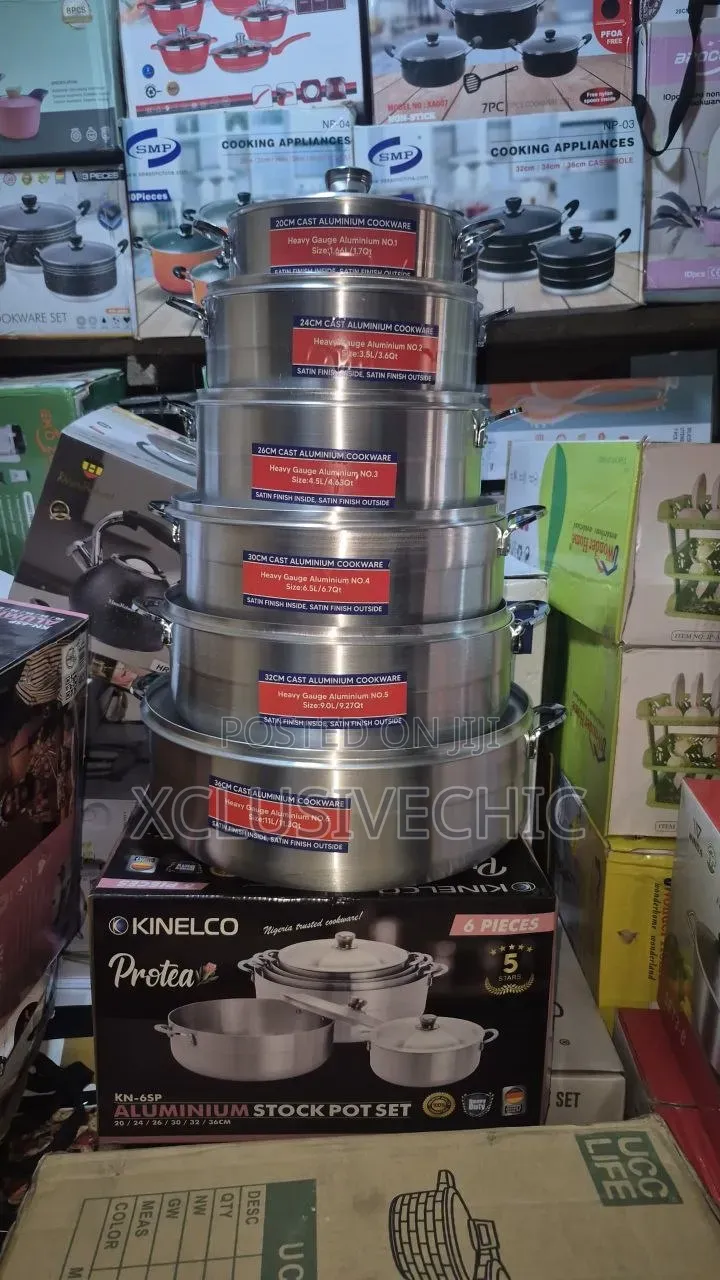 6pcs Die-Cast Aluminium Cookware Pots
