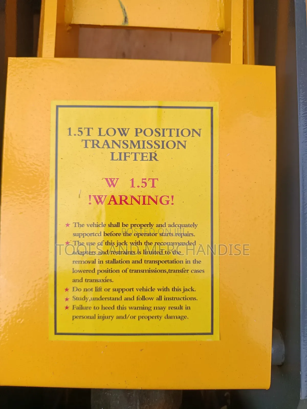 Low Position Hydraulic Transmission Jack (1.5 Ton)