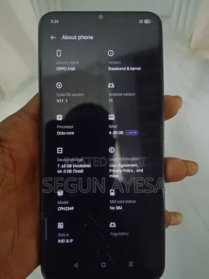 Oppo A16K 64 GB Black
