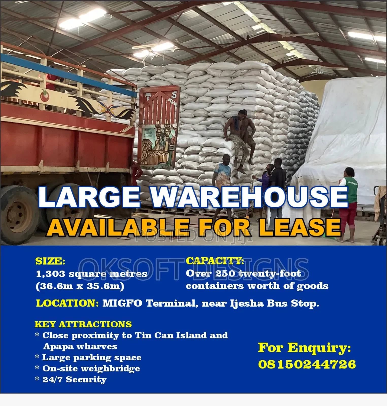 Large Warehouse for Lease