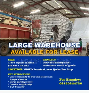 Large Warehouse for Lease