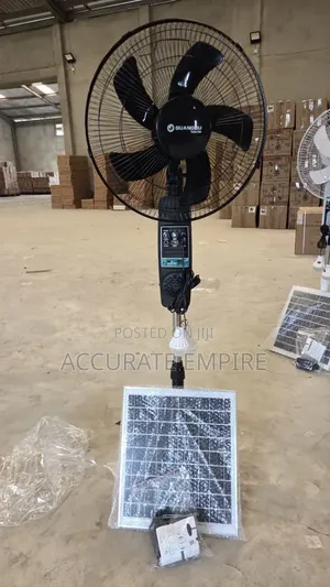 Brand New Rechargeable Solar Fan With LED Light