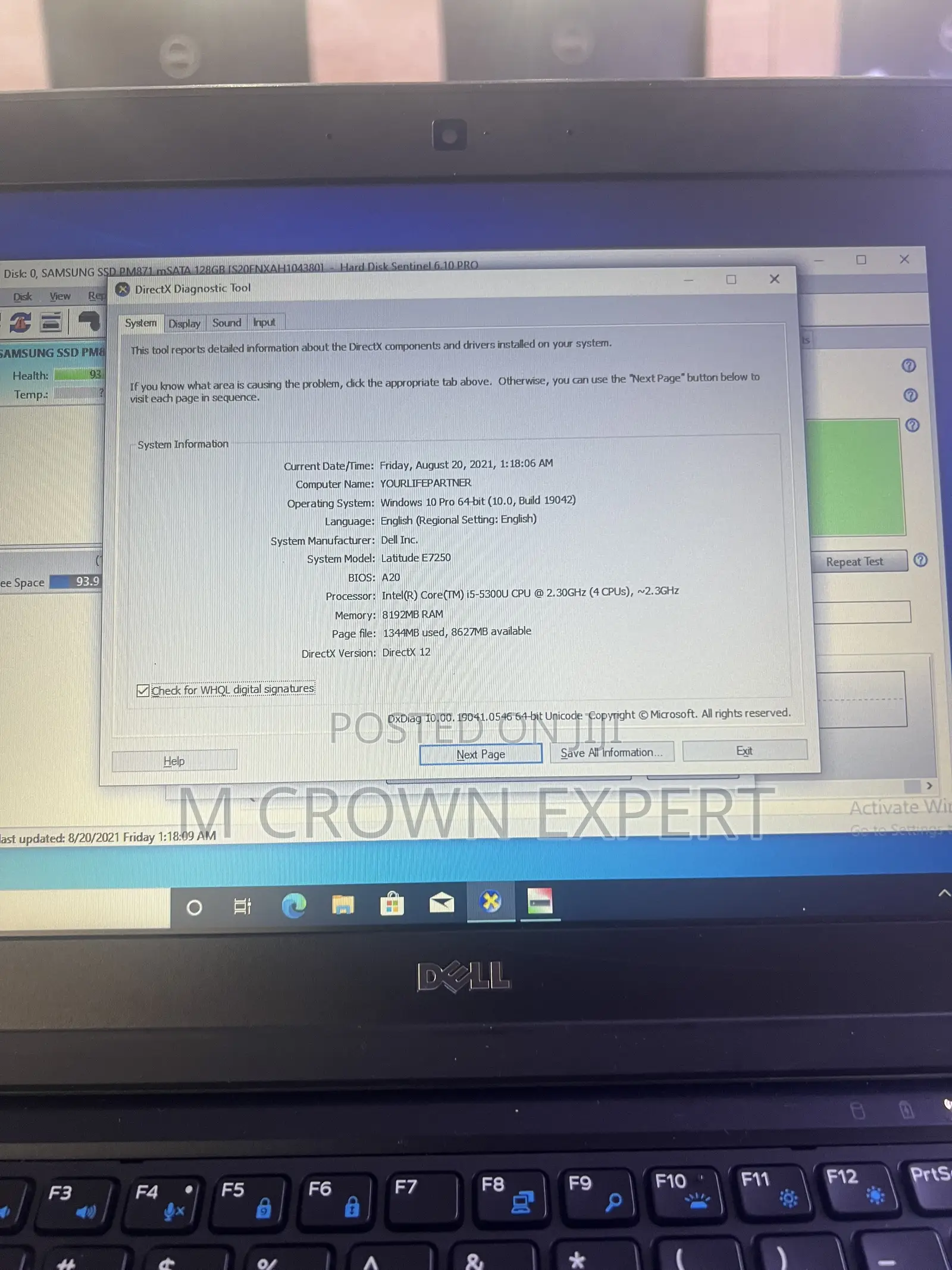 Laptop Dell Latitude 12 7250 8GB Intel Core i5 SSD 128GB