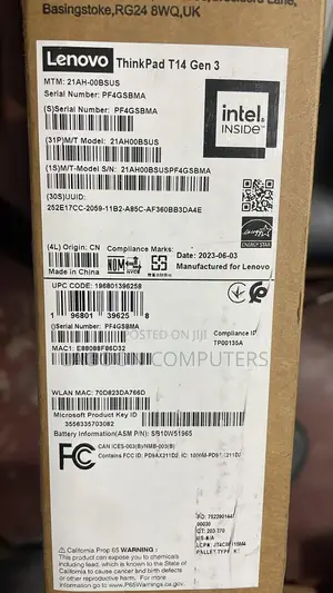 New Laptop Lenovo ThinkPad T14 G3 16GB Intel Core Ultra 7 SSD 512GB