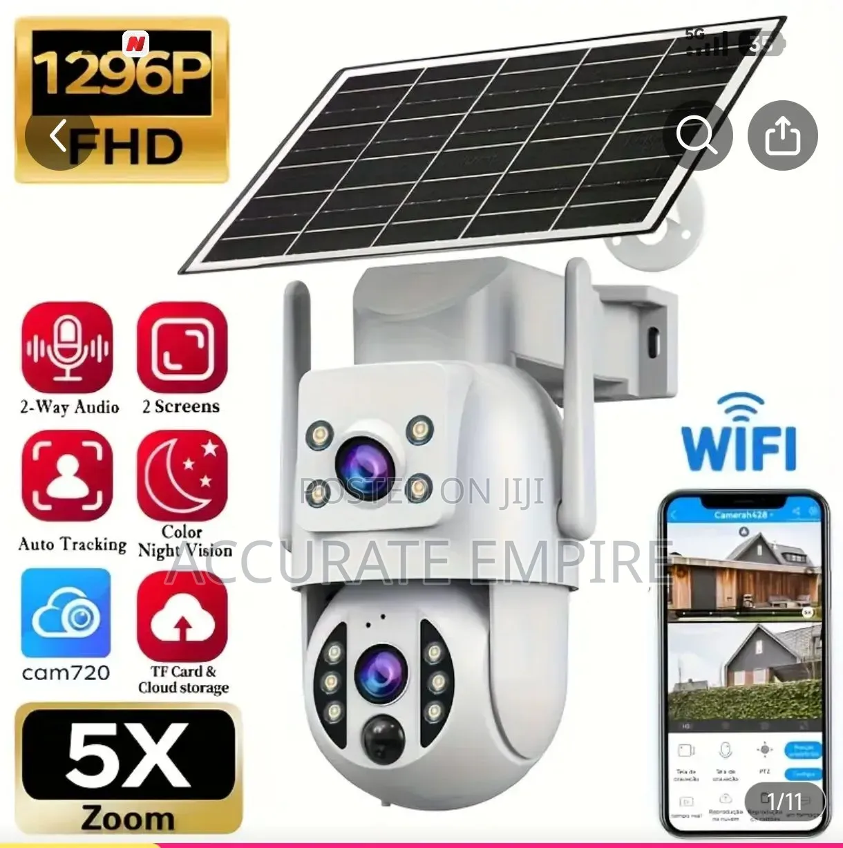 Brand New Solar Wireless WiFi Security Camera