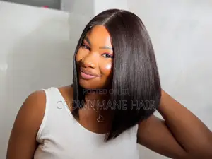 Bone Straight 10-Inch Human Hair Wig – 2x6 Closure, Pay on Delivery
