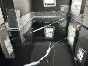 Epoxy Black and White/ Metallic /Floor