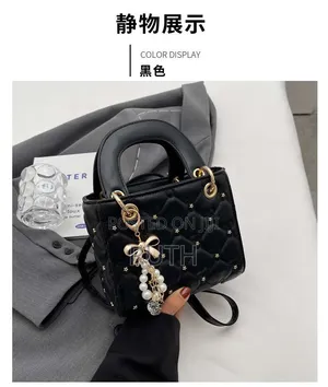 Quilted Embroidery Stylish Crossbody Bag