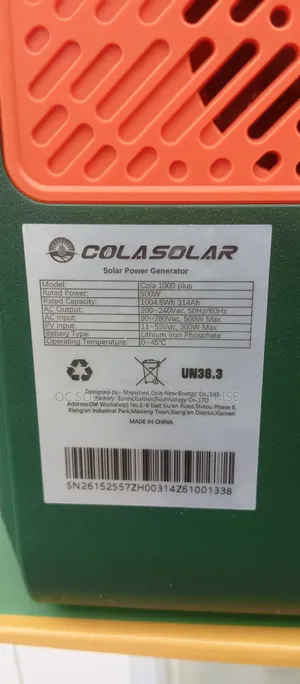 1kwh Cola Solar Plus Solar Power Generator