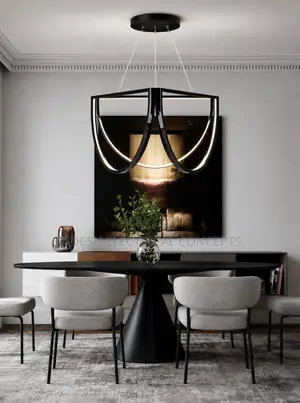 Designer Led Stainless Steel Chandelier for Dining Room Hotel Half