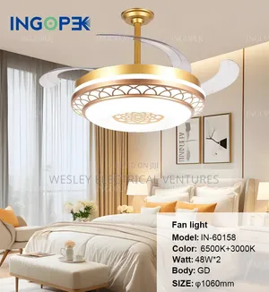 Foldable Fan Light With BT Mp3 and Remote Control